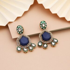 Stunning Kundan Earrings With Intricate Stones