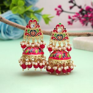 Meenakari Earrings Crafted with Trendy Handmade Ethnic Style